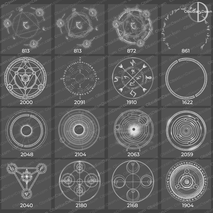 Arcane Circles Brushes Mega Pack – Photoshop, Procreate, GIMP
