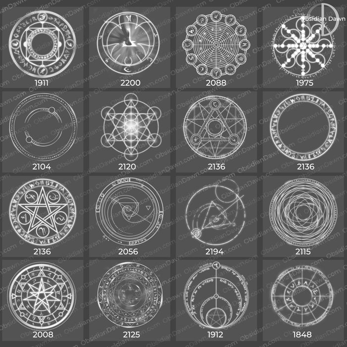 Arcane Circles Brushes Mega Pack – Photoshop, Procreate, GIMP