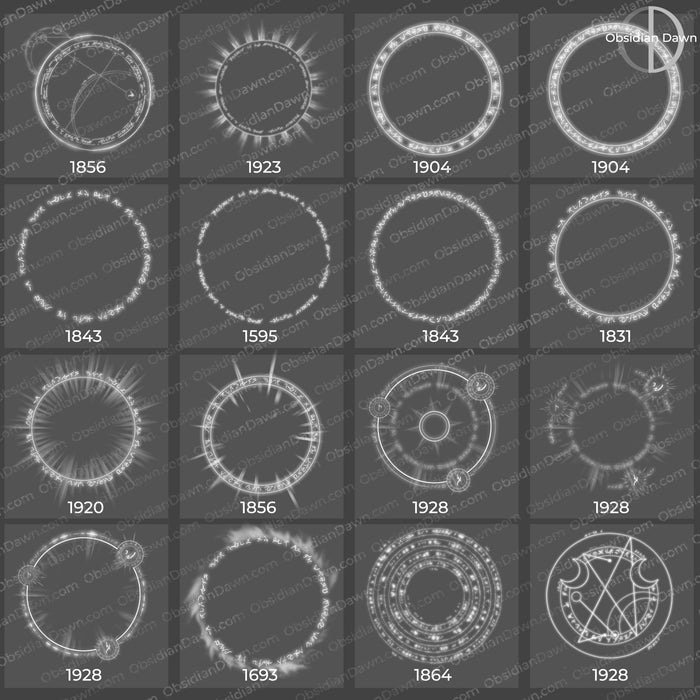 Arcane Circles Brushes Mega Pack – Photoshop, Procreate, GIMP
