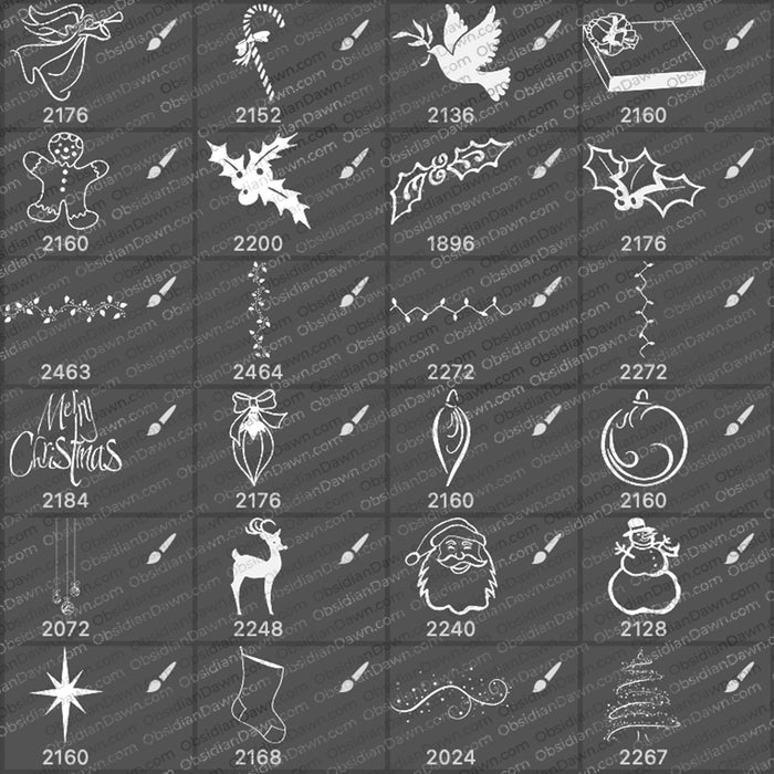 Christmas Brushes - Photoshop, Procreate, GIMP