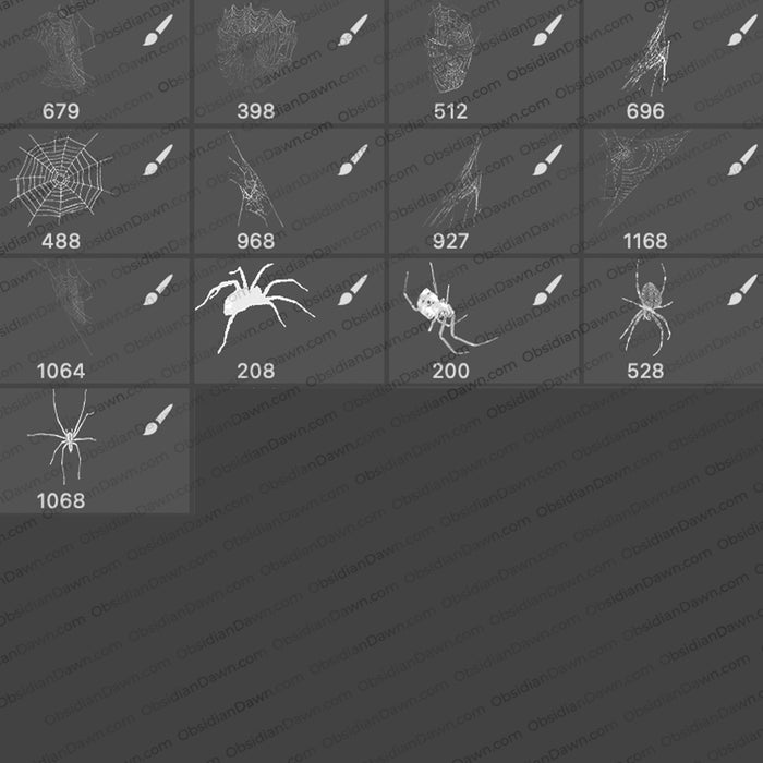 Cobweb Brushes - Photoshop, Procreate, GIMP
