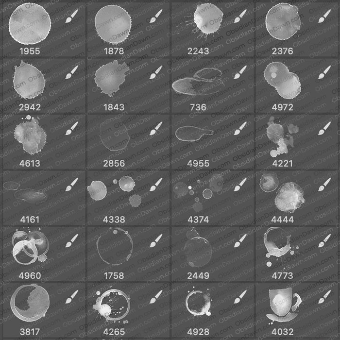 Coffee Stains Brushes - Photoshop, Procreate, GIMP