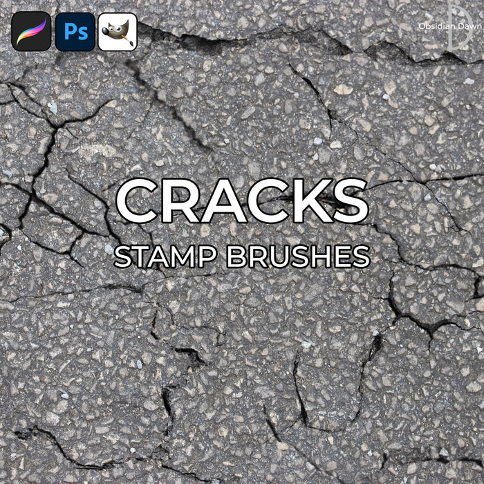 Cracks Brushes - Photoshop, Procreate, GIMP