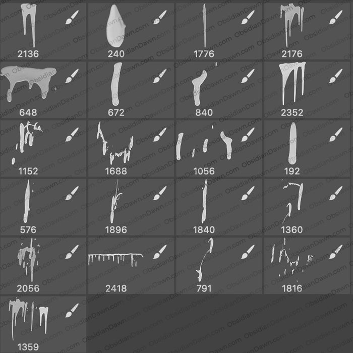 Dripping Brushes - Photoshop, Procreate, GIMP