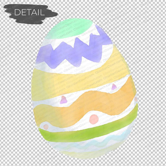 Watercolor Easter Eggs PNGs
