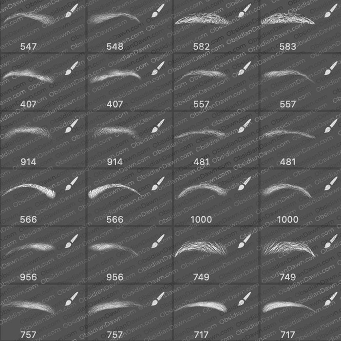 Eyebrows Brushes – Photoshop, Procreate, GIMP