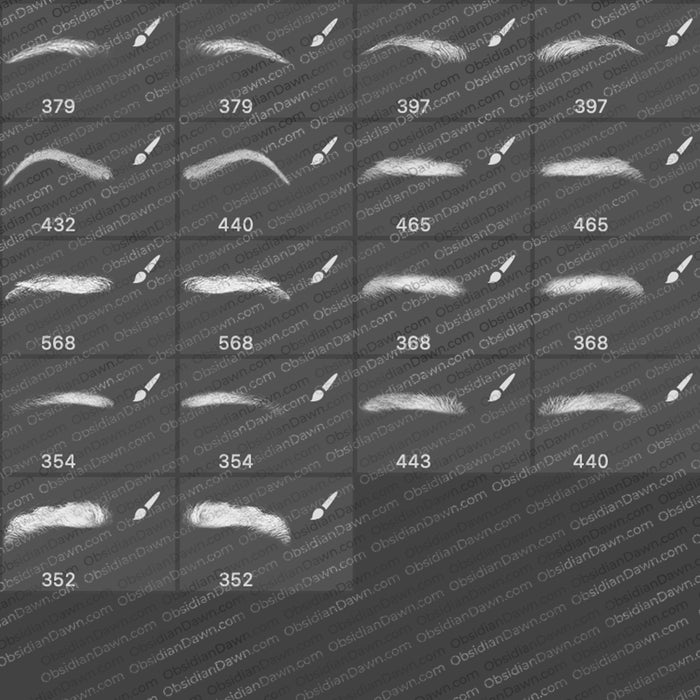 Eyebrows Brushes – Photoshop, Procreate, GIMP
