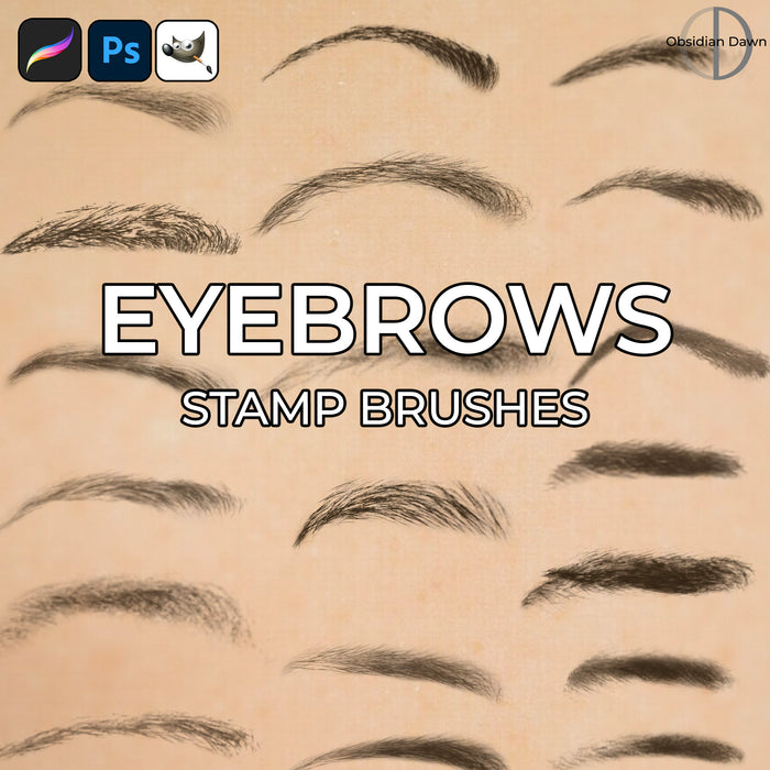Eyebrows Brushes – Photoshop, Procreate, GIMP