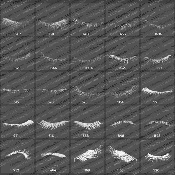 Eyelashes Brushes Mega pack – Photoshop, Procreate, GIMP