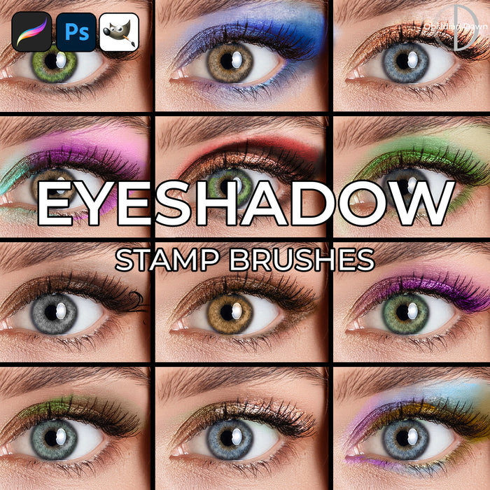 Eyeshadow Brushes - Photoshop, Procreate, GIMP