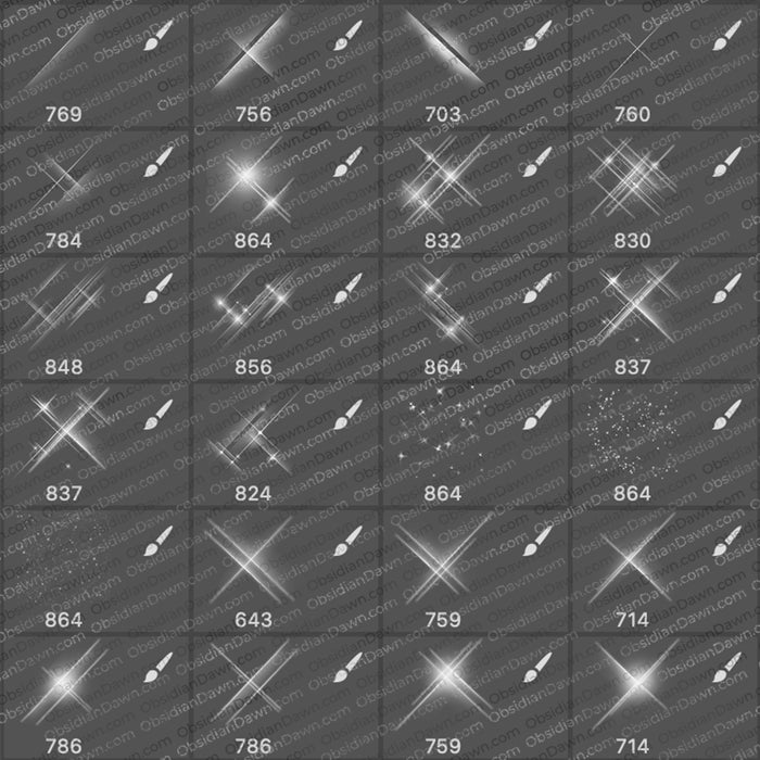 Sparklies Brushes - Photoshop, Procreate, GIMP