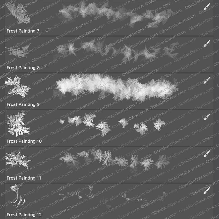 Frost Brushes – Photoshop, Procreate, GIMP
