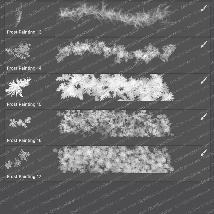 Frost Brushes – Photoshop, Procreate, GIMP