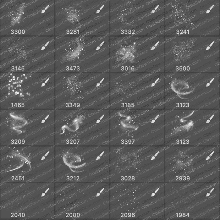 Glitter Brushes Mega Pack - Photoshop, Procreate, GIMP