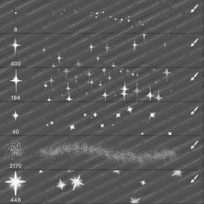 Glitter Brushes Mega Pack - Photoshop, Procreate, GIMP