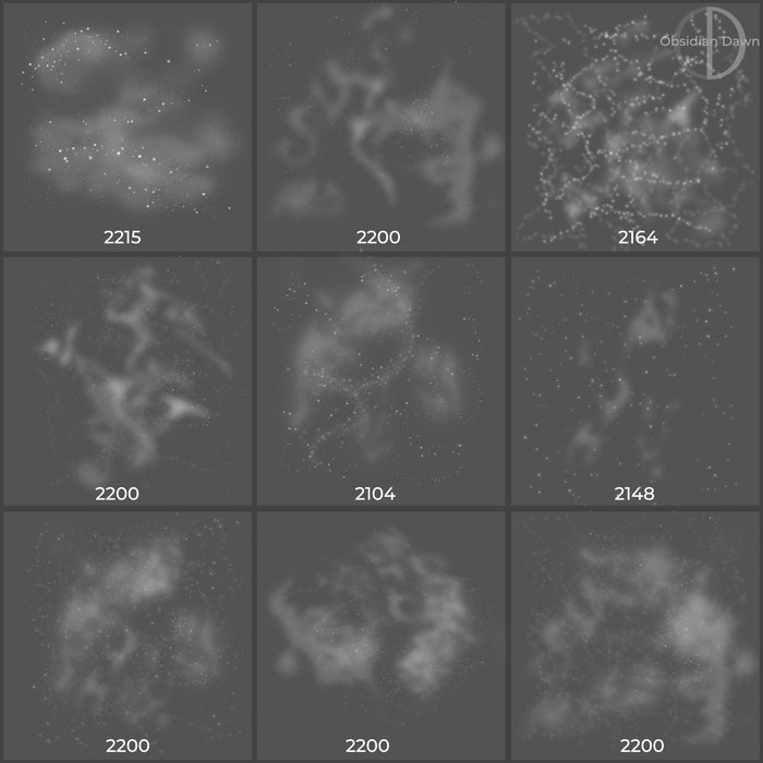 Glitter Smoke Brushes - Photoshop, Procreate, GIMP