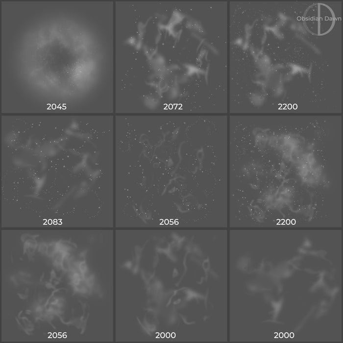 Glitter Smoke Brushes - Photoshop, Procreate, GIMP