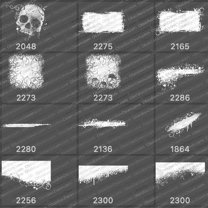 Grunge Swirls Brushes – Photoshop, Procreate, GIMP