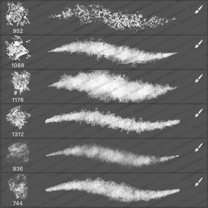 Grunge Texture Stroke Brushes - Photoshop, Procreate, GIMP