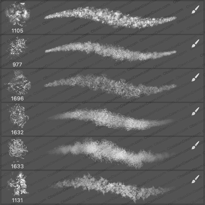 Grunge Texture Stroke Brushes - Photoshop, Procreate, GIMP
