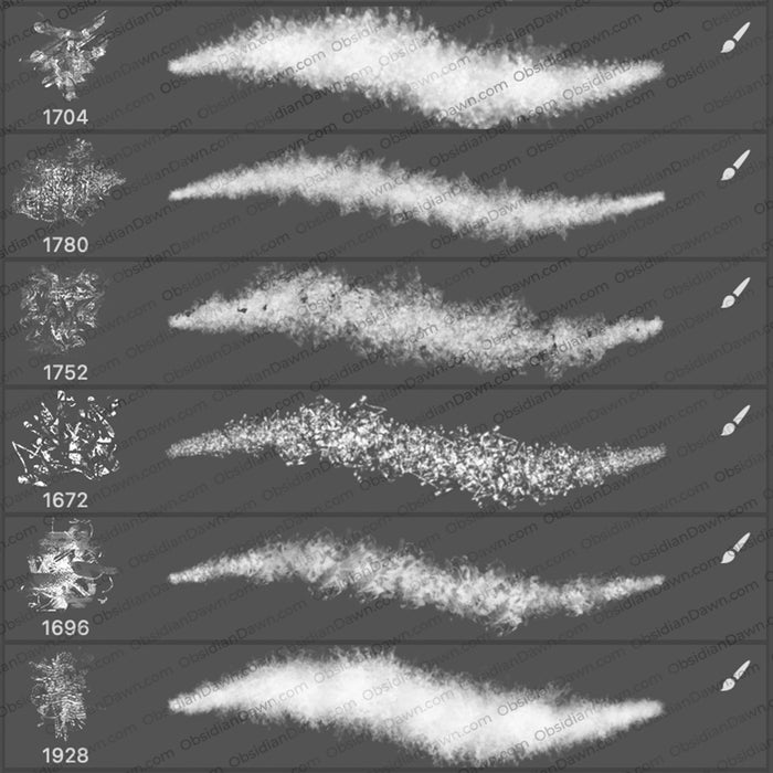 Grunge Texture Stroke Brushes - Photoshop, Procreate, GIMP