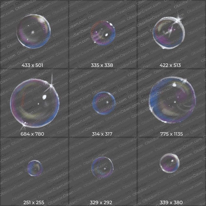 Hand Painted Bubbles PNGs