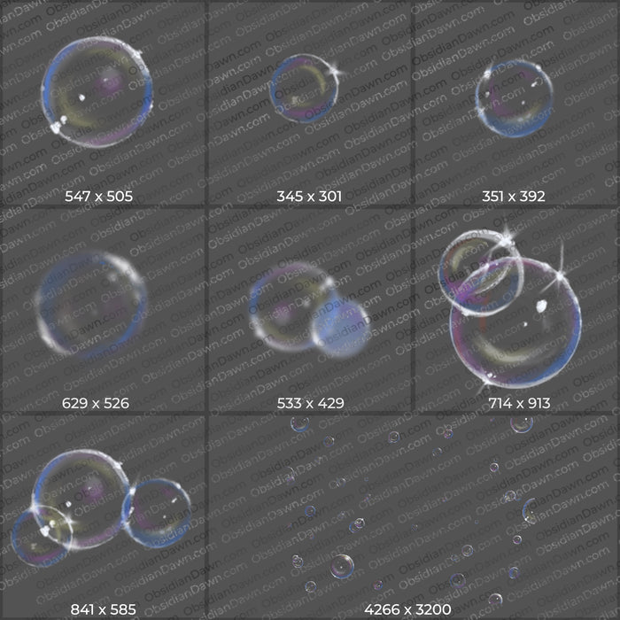 Hand Painted Bubbles PNGs