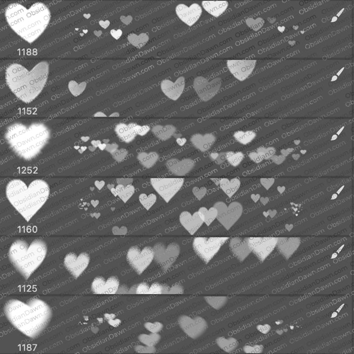 Heart Bokeh Brushes - Photoshop, Procreate, GIMP