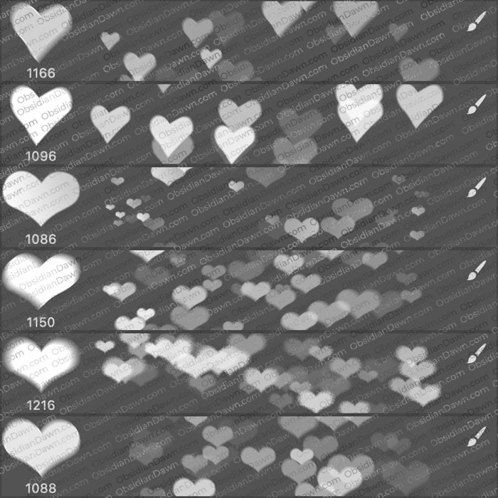 Heart Bokeh Brushes - Photoshop, Procreate, GIMP