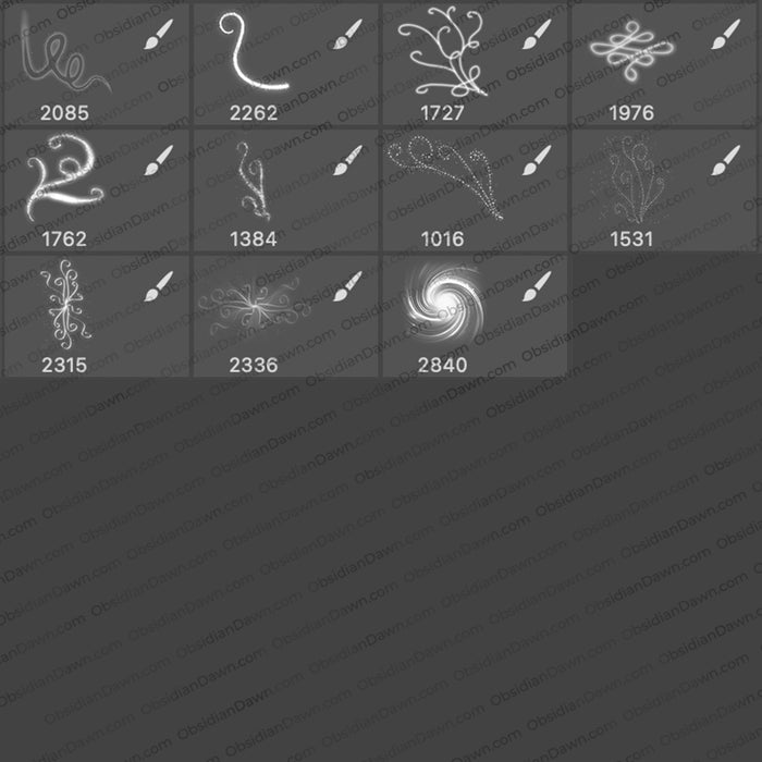 Light Swooshes Brushes - Photoshop, Procreate, GIMP