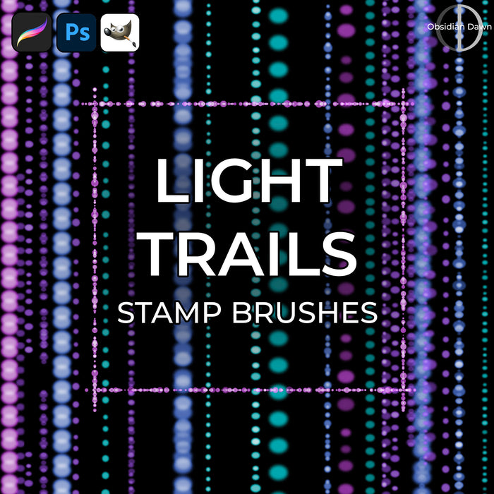 Light Trails Brushes - Photoshop, Procreate, GIMP
