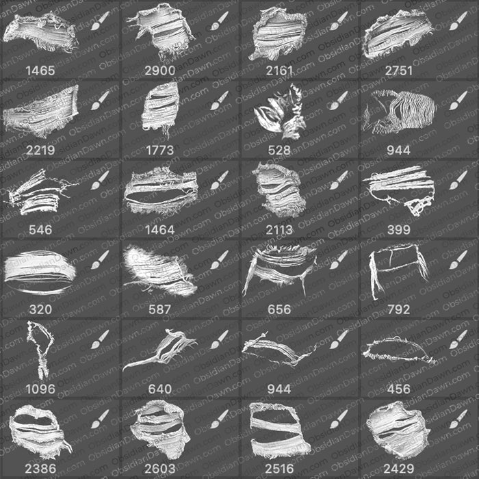 Ripped Jeans Brushes - Photoshop, Procreate, GIMP