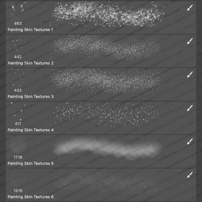 Skin Textures Stroke Brushes - Photoshop, Procreate, GIMP