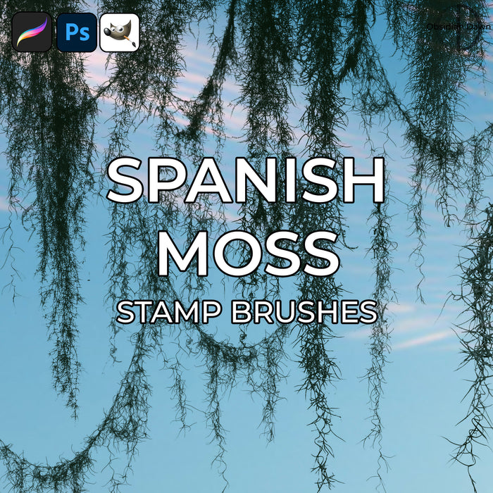 Spanish Moss Brushes - Photoshop, Procreate, GIMP