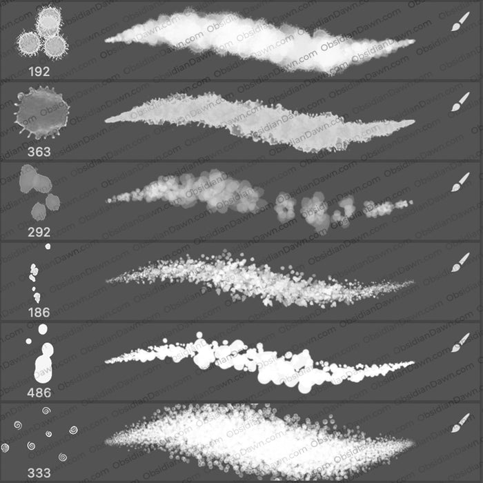 Special Effects Stroke Brushes - Photoshop, Procreate, GIMP