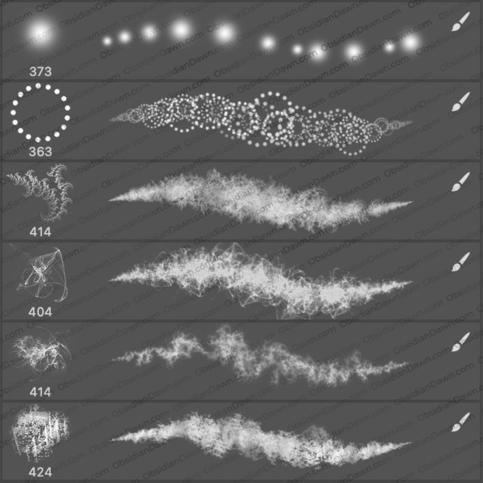 Special Effects Stroke Brushes - Photoshop, Procreate, GIMP