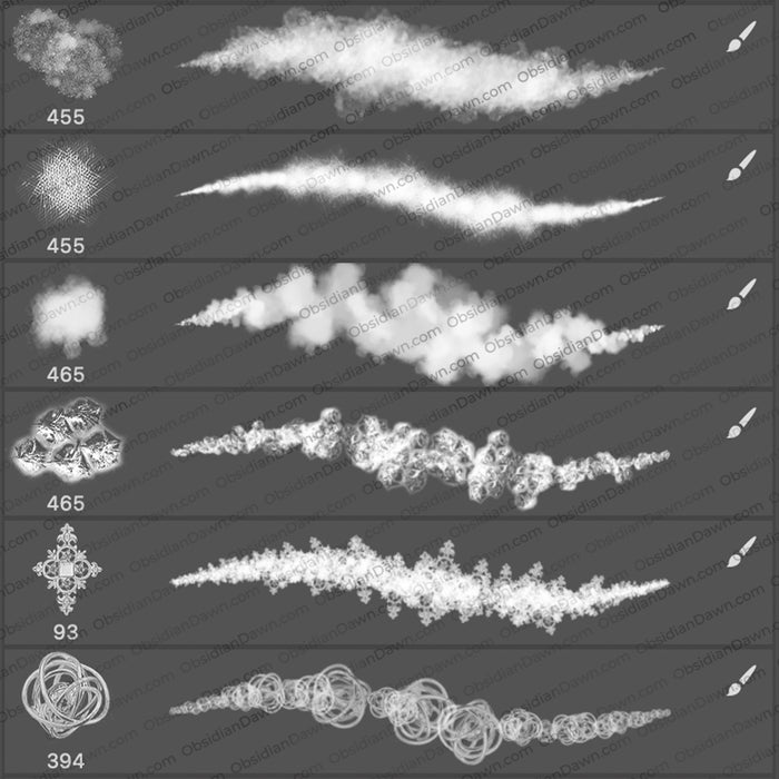 Special Effects Stroke Brushes - Photoshop, Procreate, GIMP