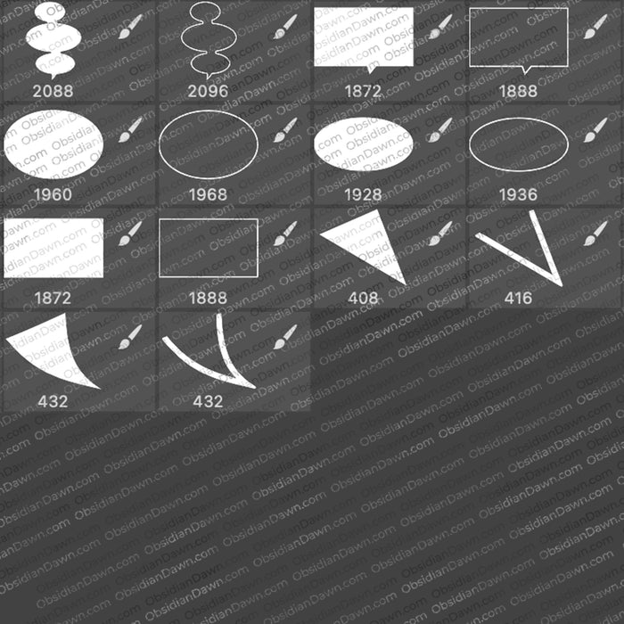 Speech Bubbles Brushes - Photoshop, Procreate, GIMP