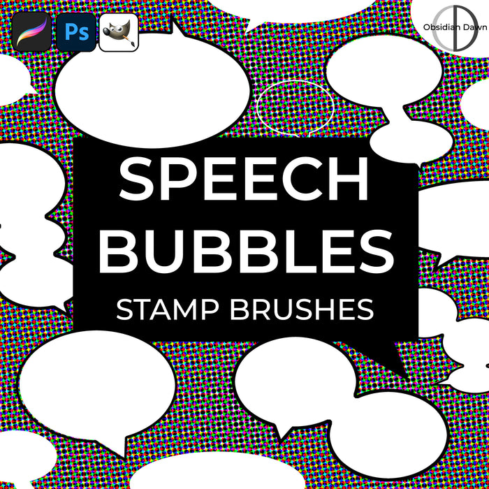 Speech Bubbles Brushes - Photoshop, Procreate, GIMP
