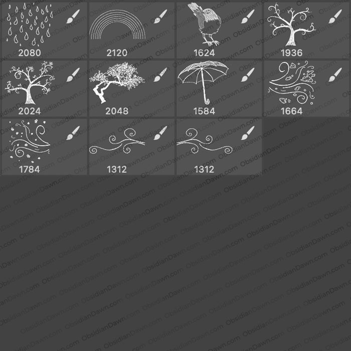 Spring Sketches Brushes - Photoshop, Procreate, GIMP