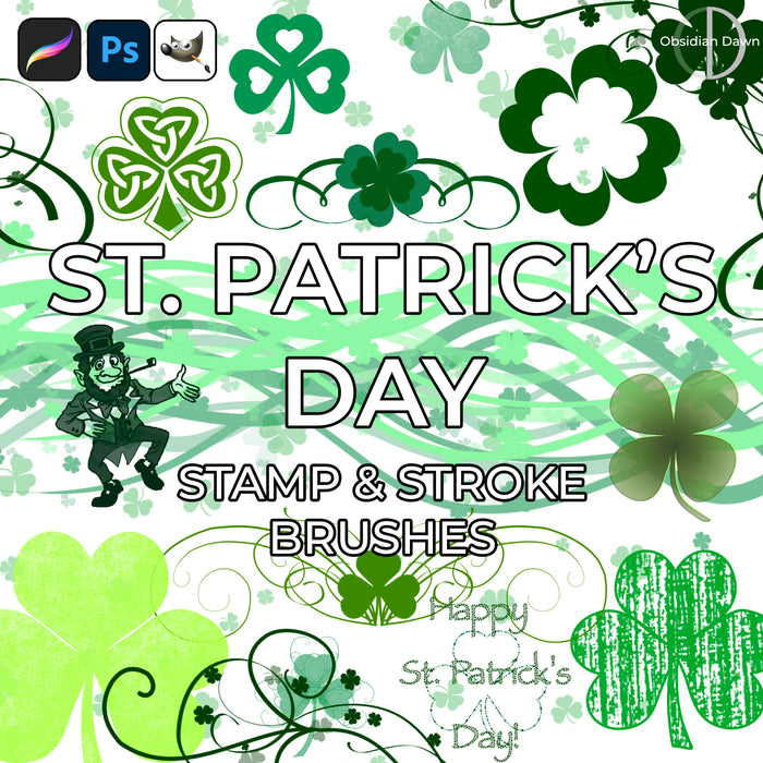 St. Patrick's Day Brushes - Photoshop, Procreate, GIMP