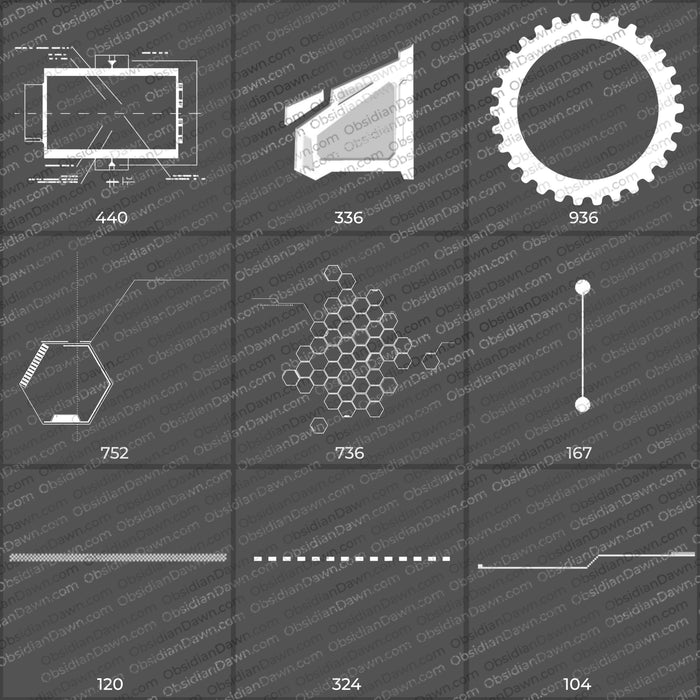 Tech Brushes Mega Pack - Photoshop, Procreate, GIMP