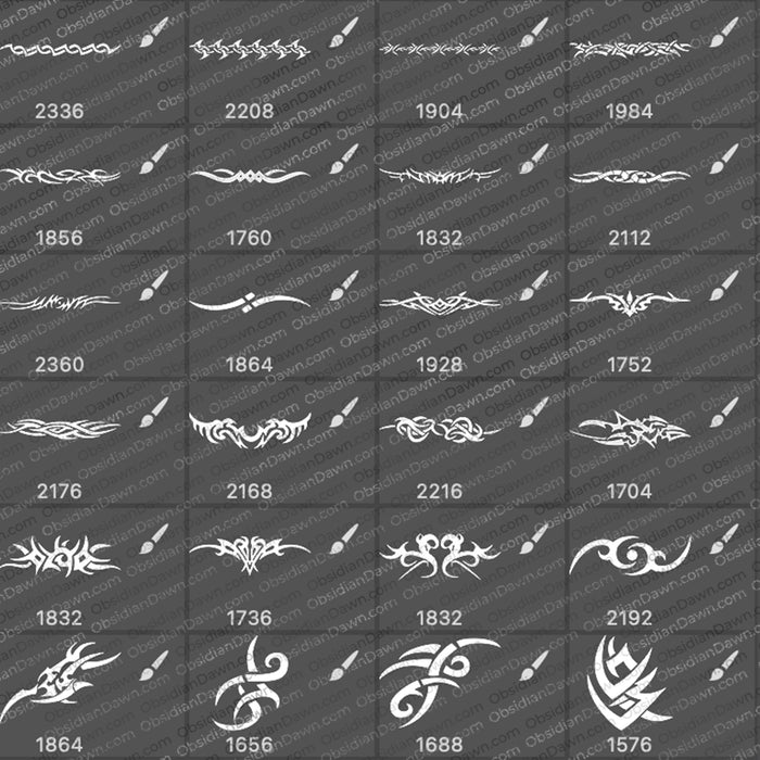 Tribal Brushes Mega Pack - Photoshop, Procreate, GIMP