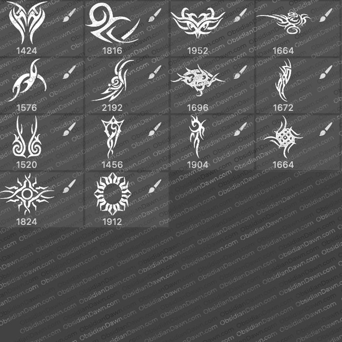 Tribal Brushes Mega Pack - Photoshop, Procreate, GIMP