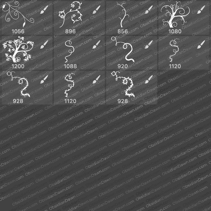 Vector Foliage Brushes - Photoshop, Procreate, GIMP