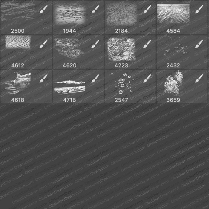 Water Brushes Mega Pack - Photoshop, Procreate, GIMP