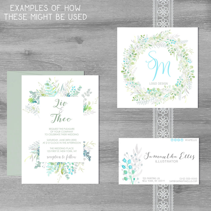 Watercolor Greenery PNGs