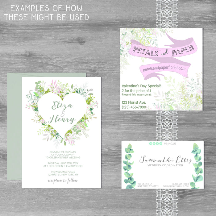 Watercolor Greenery PNGs