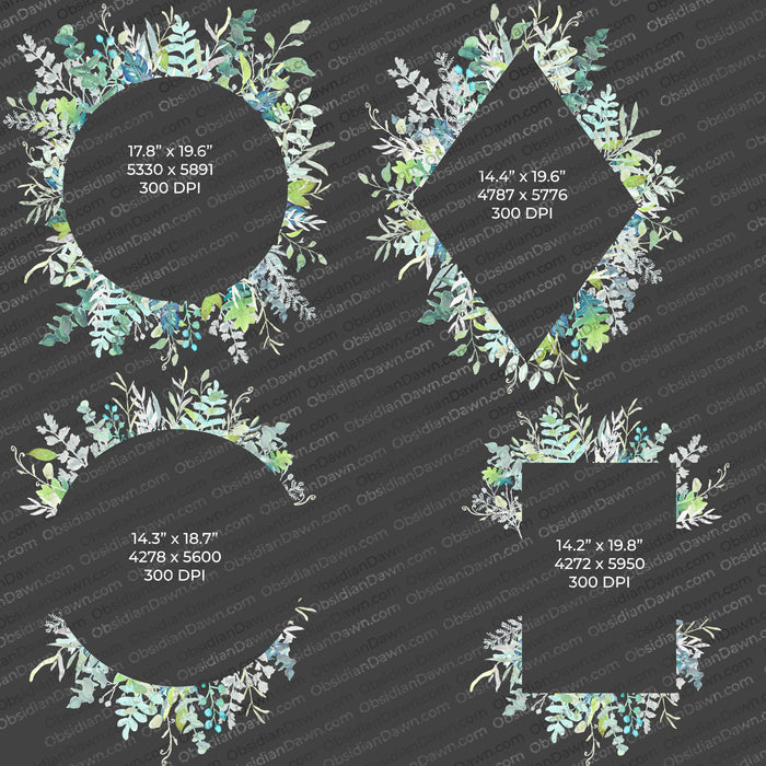 Watercolor Greenery PNGs