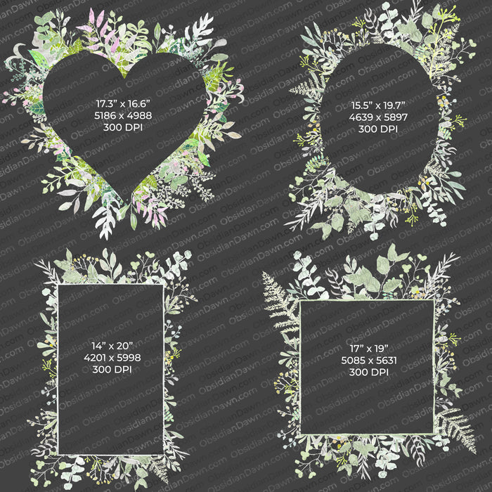 Watercolor Greenery PNGs